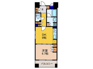 ﾌﾞﾗﾝｽﾞ京都河原町ﾚｼﾞﾃﾞﾝｽ(901)の物件間取画像